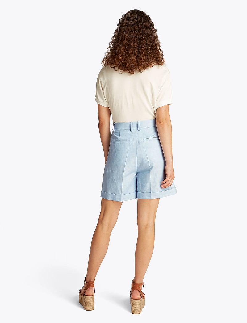 Tommy Hilfiger - LINEN MIX PLEATED SHORT - linneshorts - breezy blue - 2