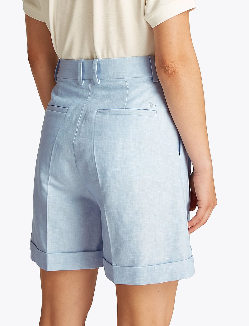 Tommy Hilfiger - LINEN MIX PLEATED SHORT - linneshorts - breezy blue - 3