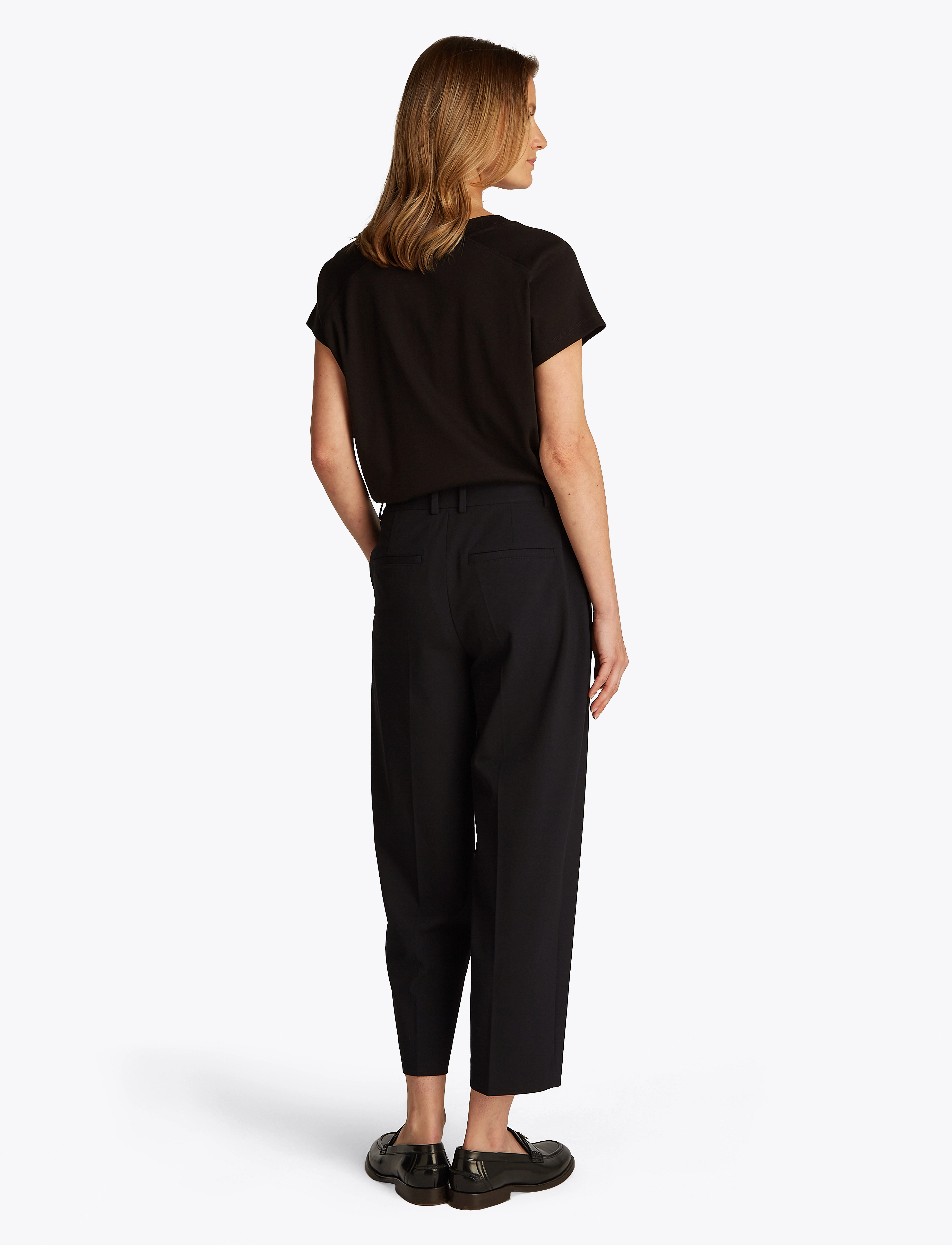 Tommy Hilfiger - LW BI-STRETCH TAPERED PANTS - black - 2