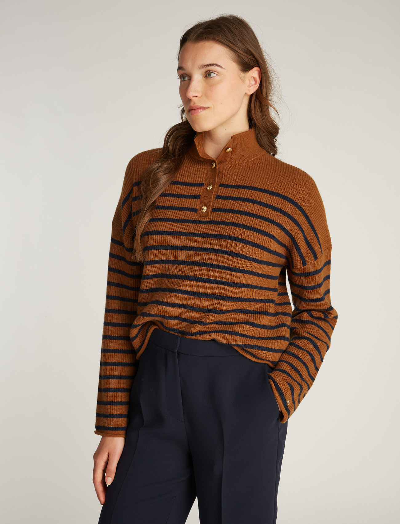 Tommy Hilfiger Gold Button Polo Ls Sweater (TOHWW0WW44981