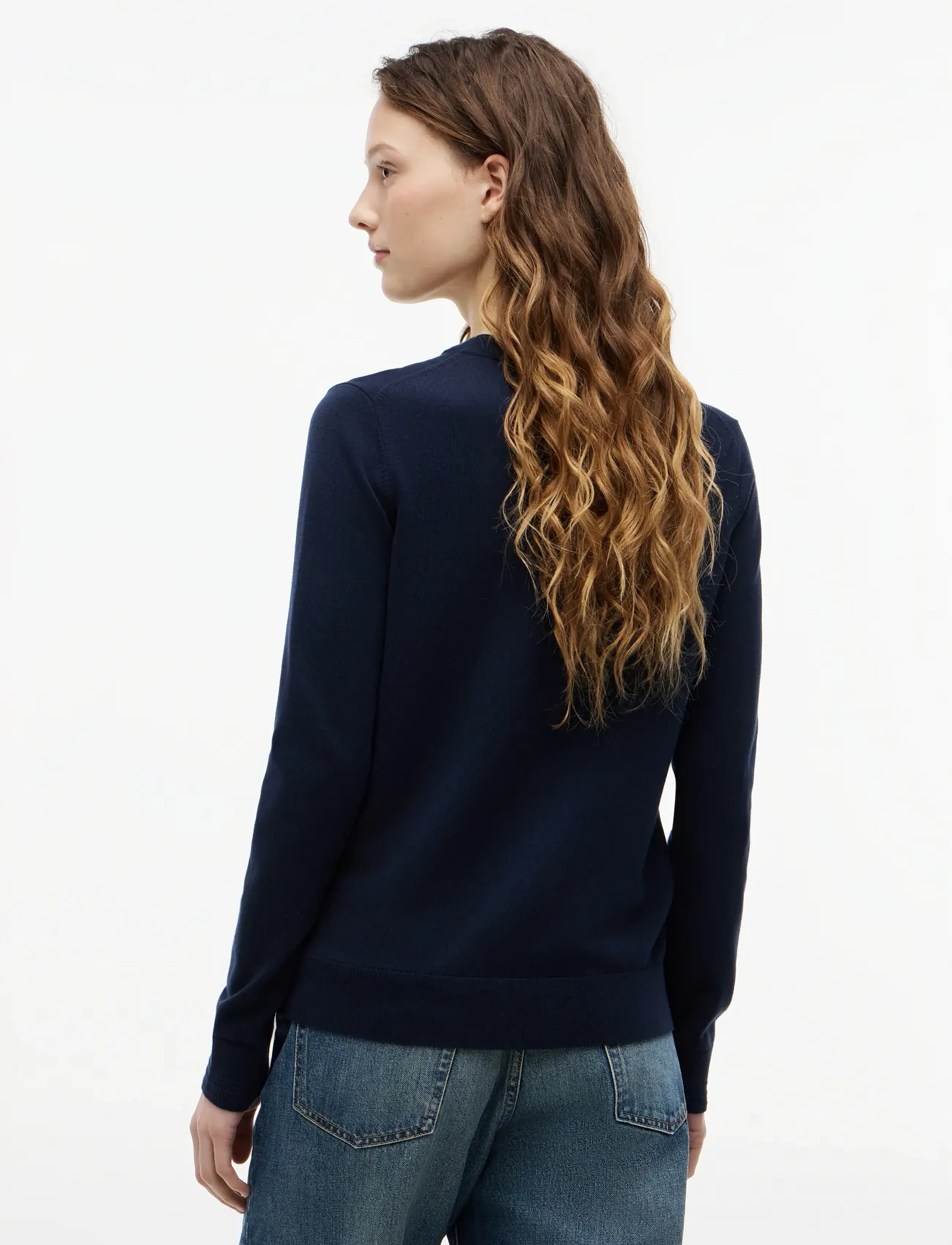 Tommy Hilfiger - CO JERSEY FINE GG LS C-NK SWT - jumpers - dark night navy - 3
