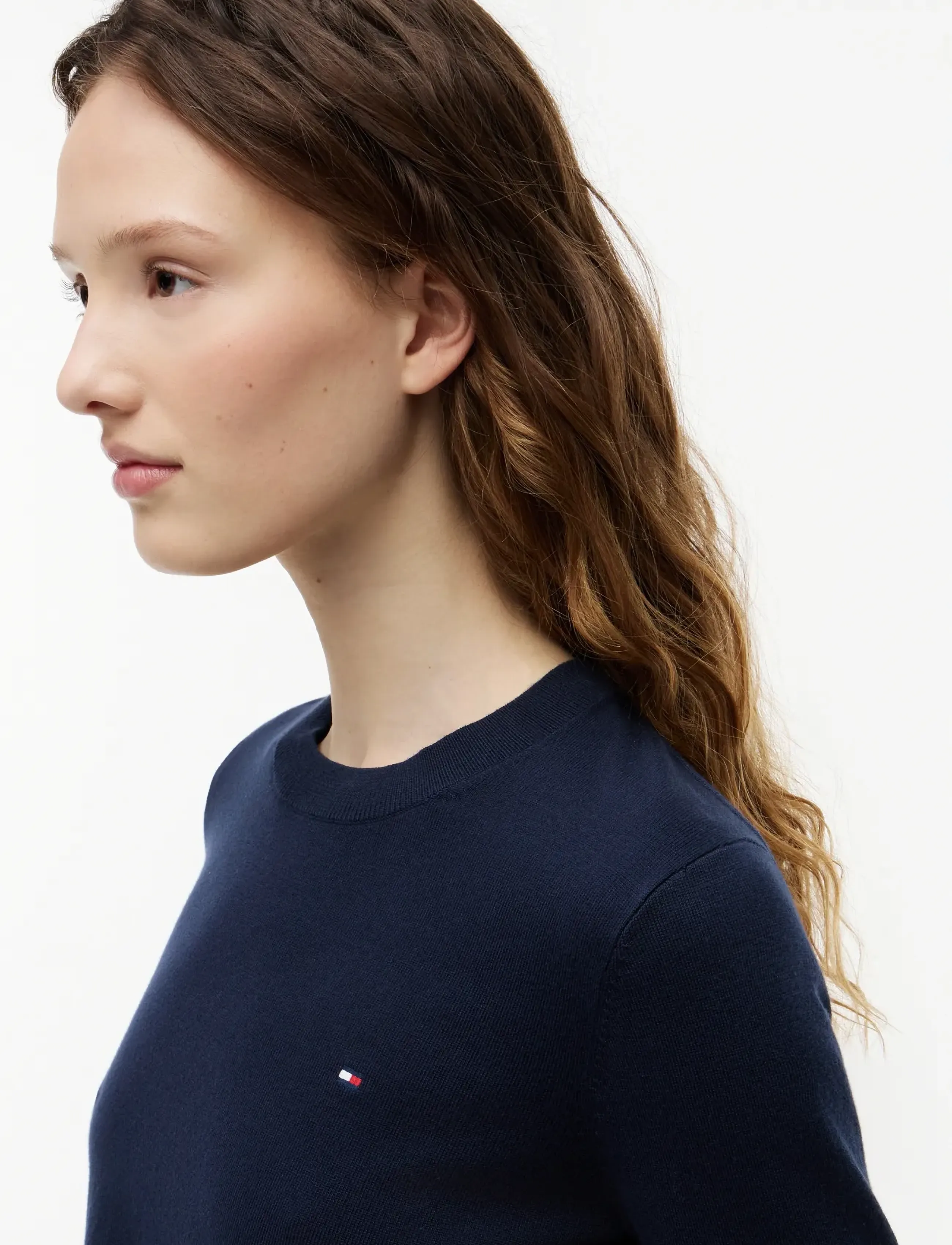 Tommy Hilfiger - CO JERSEY FINE GG LS C-NK SWT - jumpers - dark night navy - 4