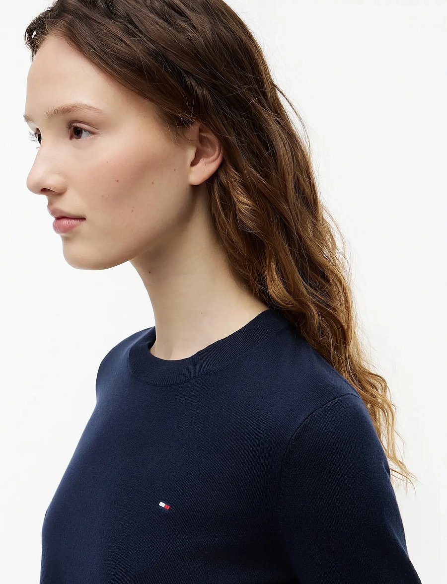 Tommy Hilfiger - CO JERSEY FINE GG LS C-NK SWT - pullover - dark night navy - 4