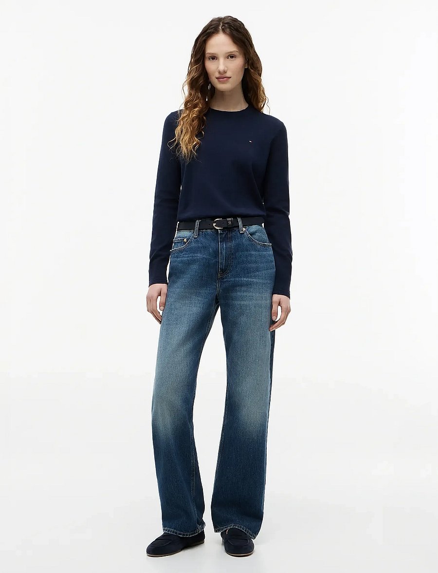 Tommy Hilfiger - CO JERSEY FINE GG LS C-NK SWT - pullover - dark night navy - 5