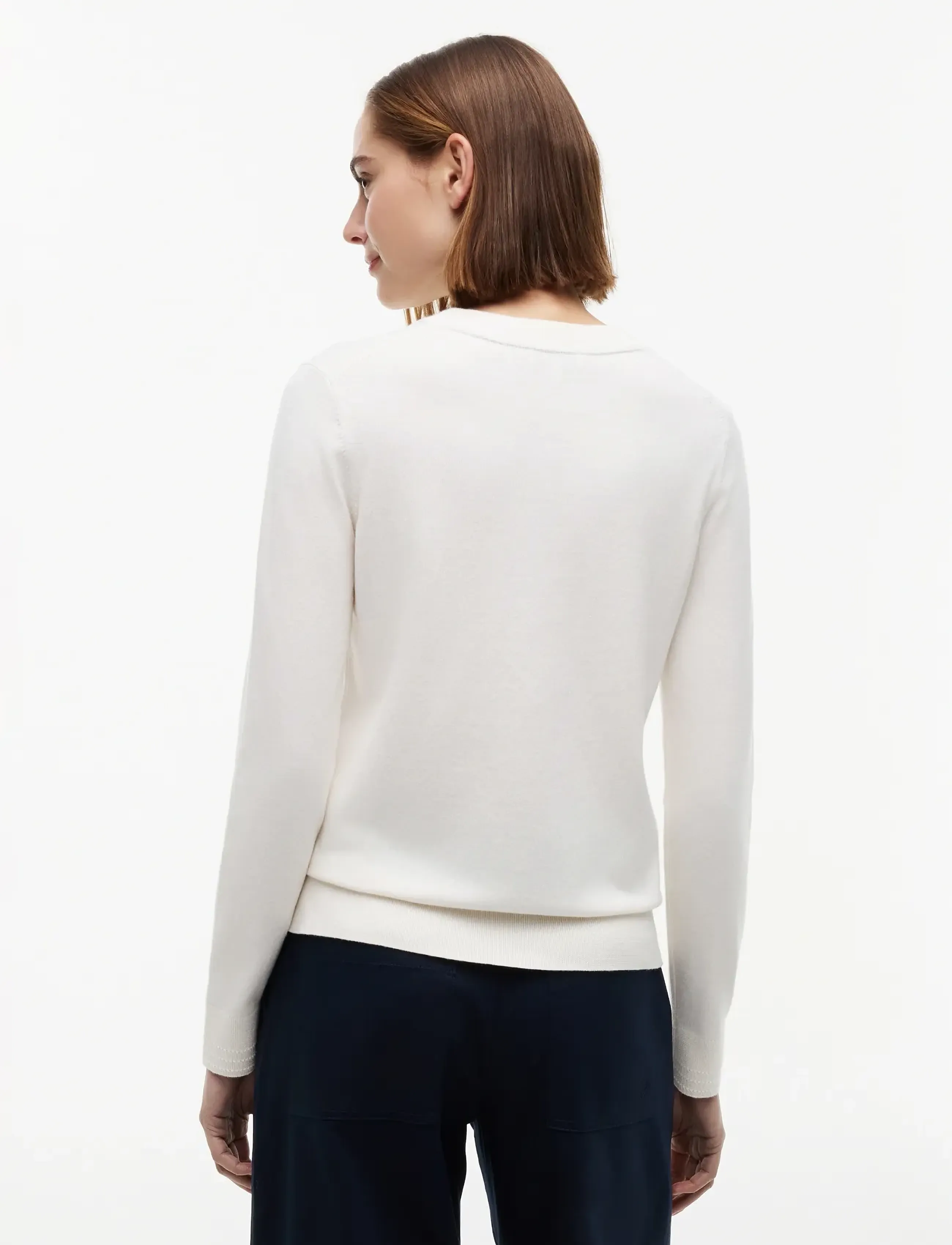 Tommy Hilfiger - CO JERSEY FINE GG LS C-NK SWT - jumpers - ivory petal - 2