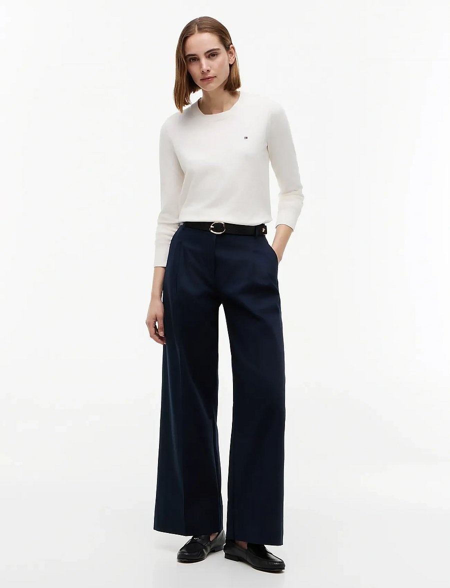 Tommy Hilfiger - CO JERSEY FINE GG LS C-NK SWT - pullover - ivory petal - 4