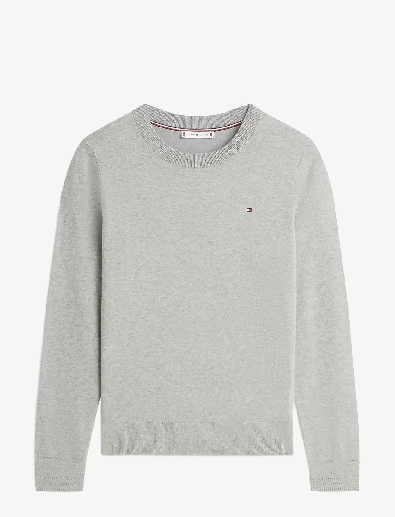 Tommy Hilfiger - CO JERSEY FINE GG LS C-NK SWT - striktrøjer - med heather grey - 1