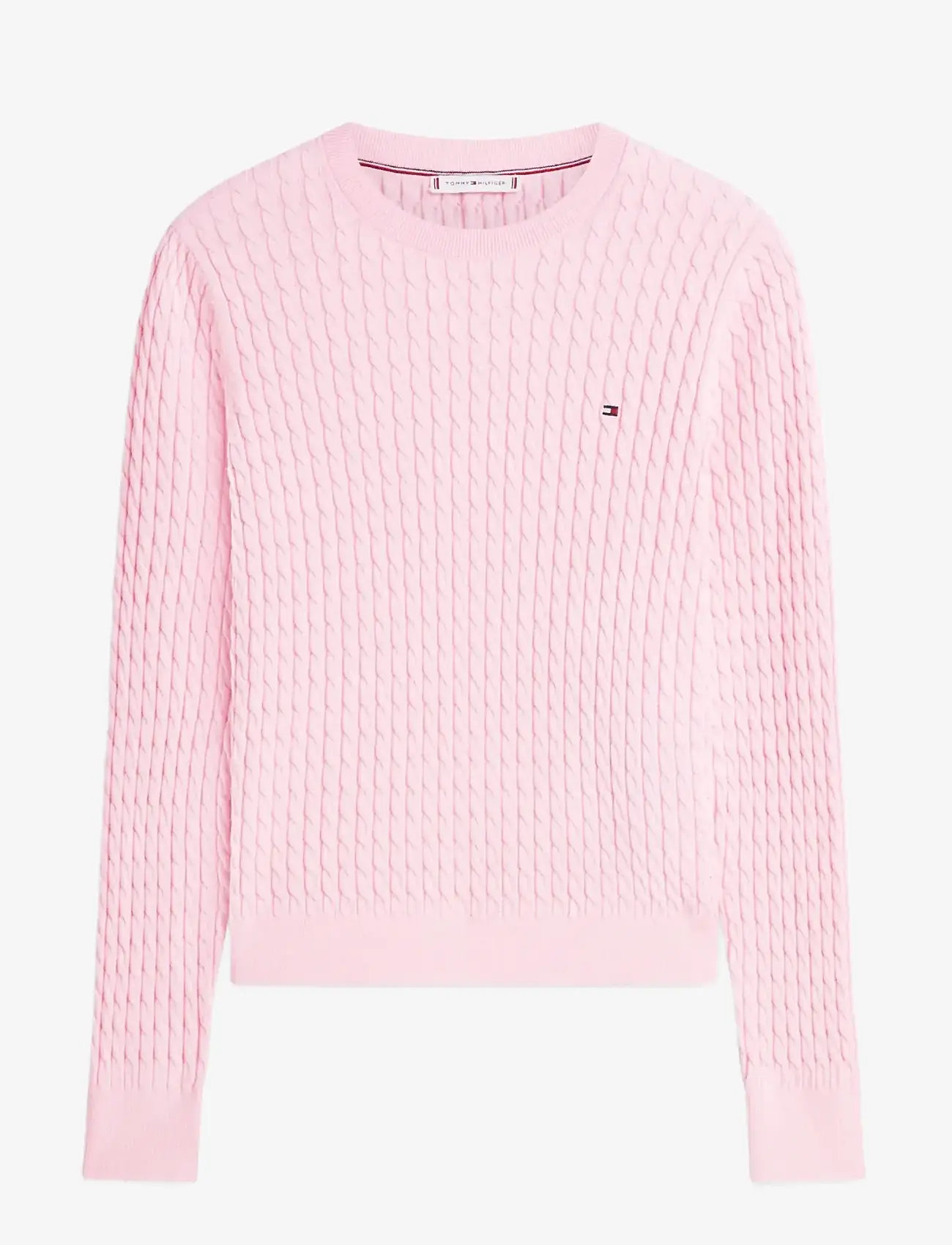 Tommy Hilfiger - CO CABLE FINE GG C-NK LS SWEATER - pulls - classic pink - 1