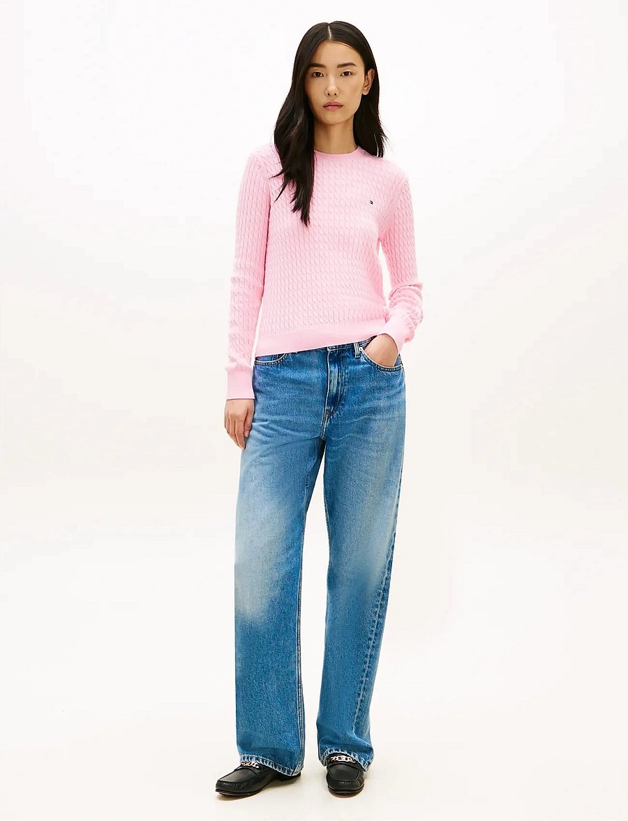 Tommy Hilfiger - COTTON CABLE FINE GG C-NK LS SWT - pullover - classic pink - 3