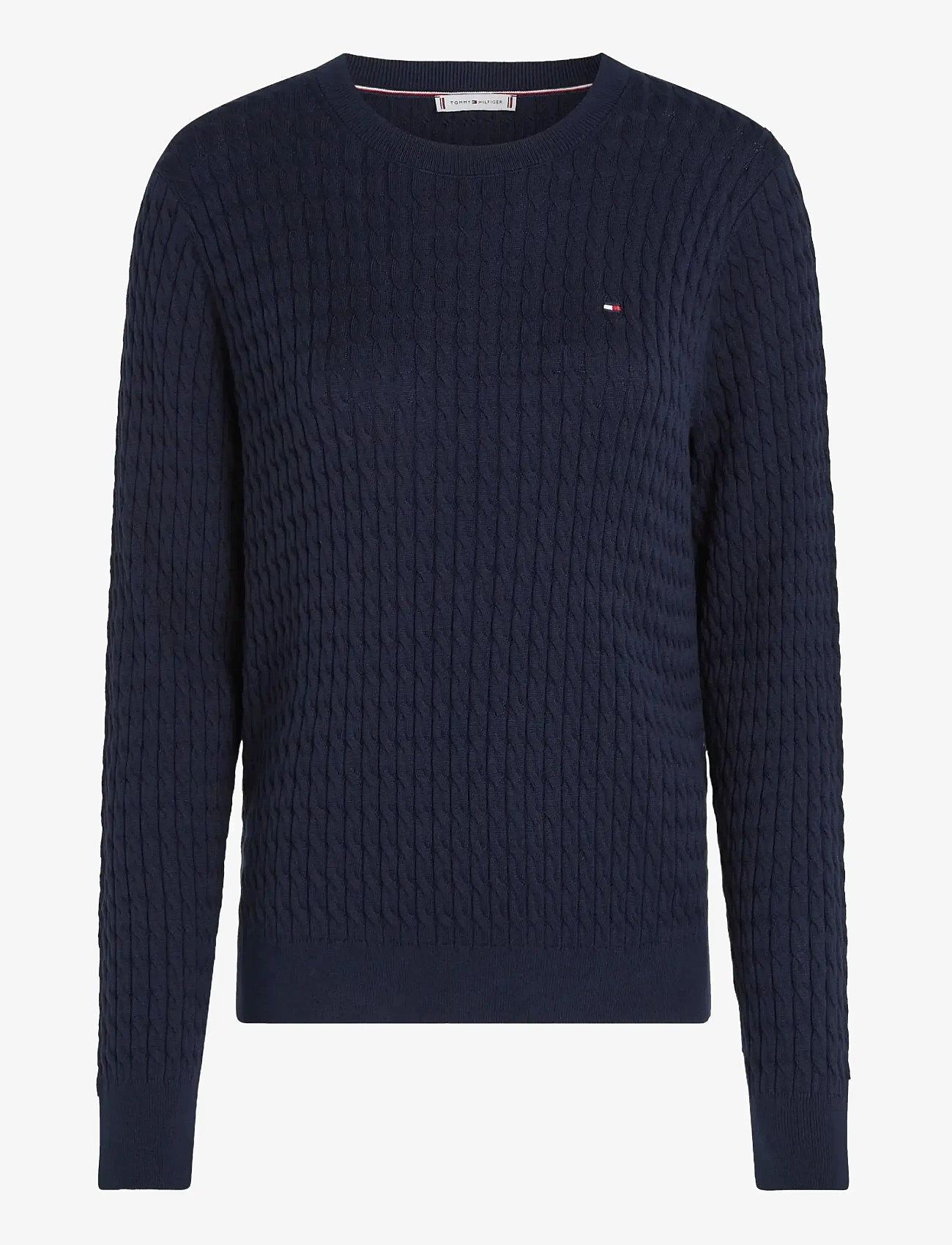 Tommy Hilfiger - CO CABLE FINE GG C-NK LS SWT - sviitrid - dark blue - 1