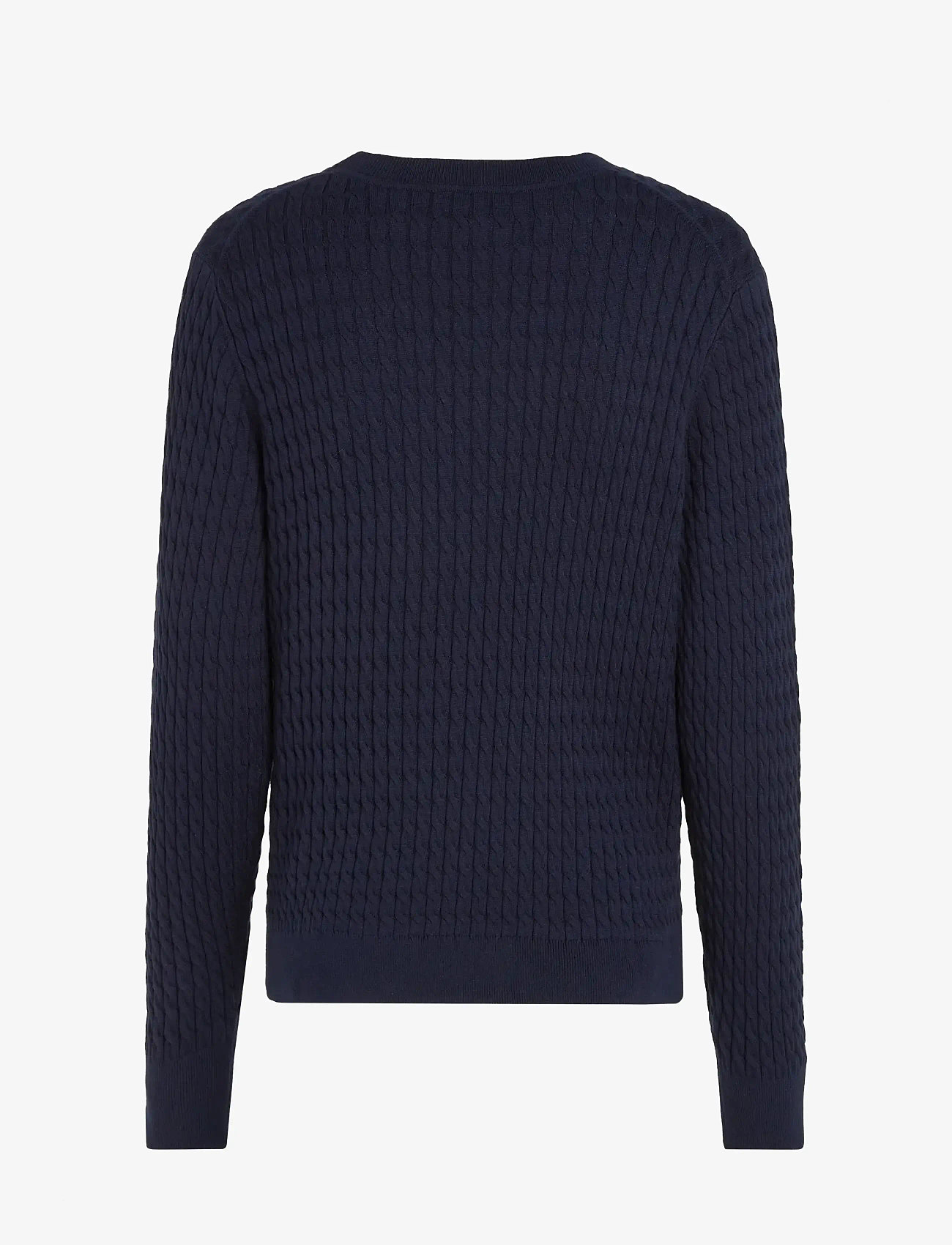 Tommy Hilfiger - CO CABLE FINE GG C-NK LS SWT - sviitrid - dark blue - 2