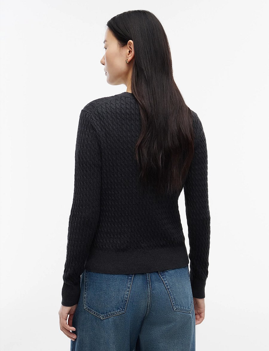 Tommy Hilfiger - COTTON CABLE FINE GG C-NK LS SWT - pullover - dark grey heather - 2