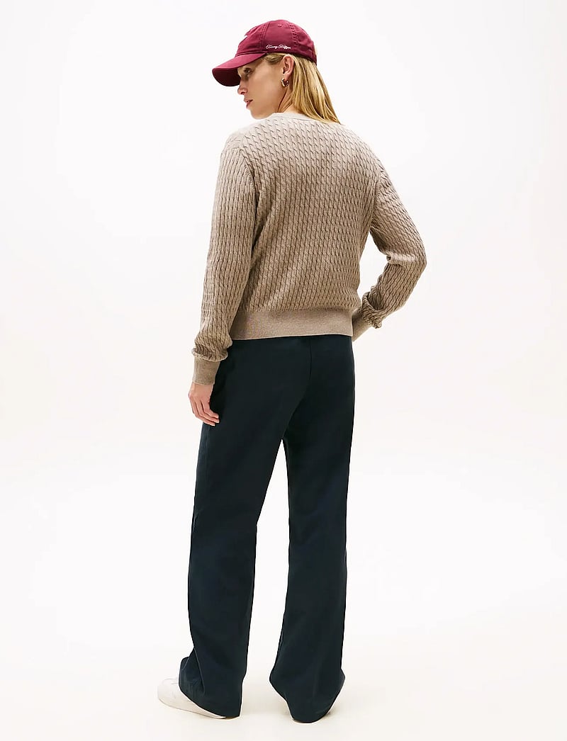 Tommy Hilfiger - CO CABLE FINE GG C-NK LS SWT - jumpers - heathered taupe - 3