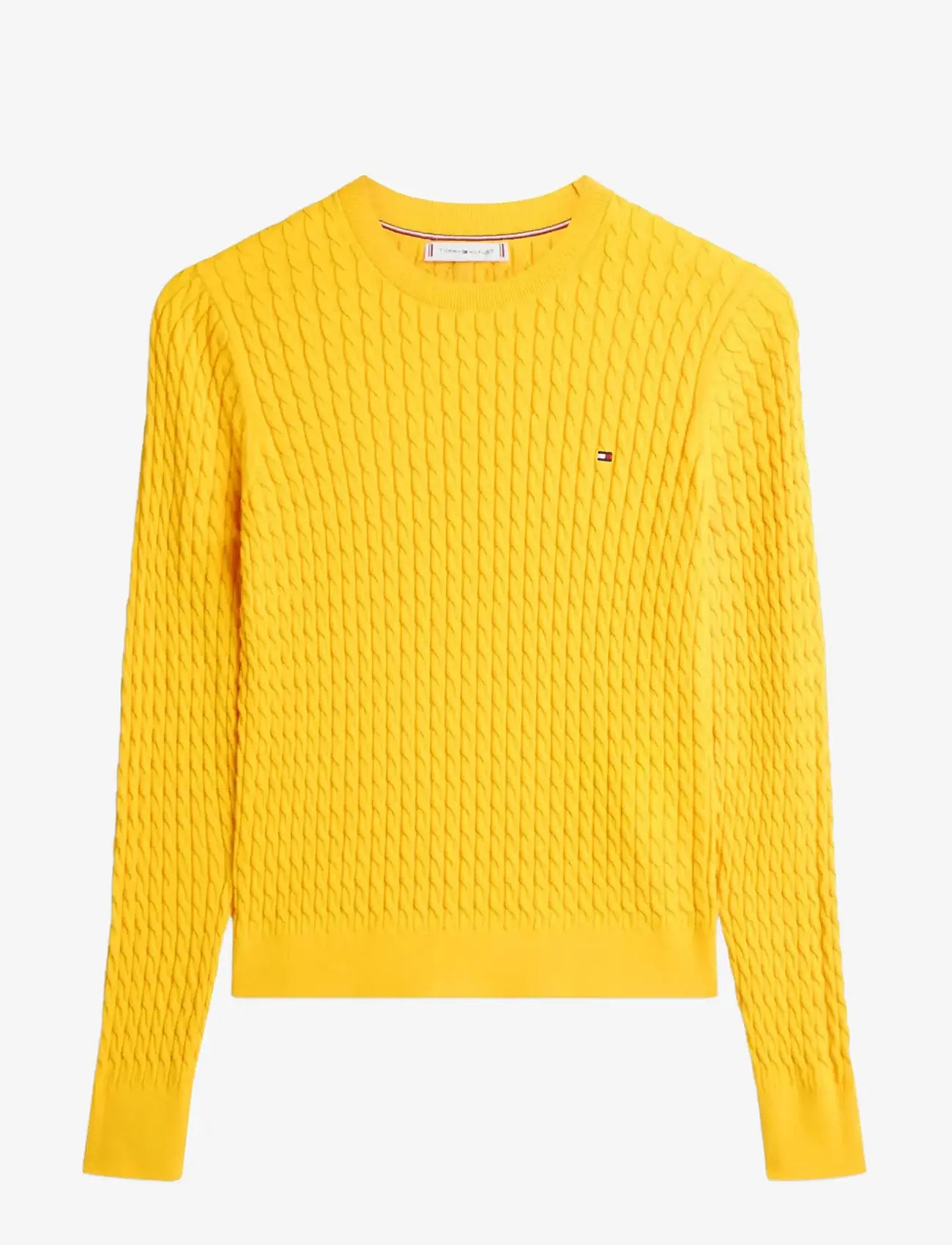 Tommy Hilfiger - COTTON CABLE FINE GG C-NK LS SWT - striktrøjer - orange flash - 1
