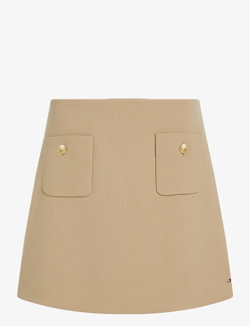 Tommy Hilfiger - PUNTO SHORT SKIRT - kurze röcke - classic beige htr - 1