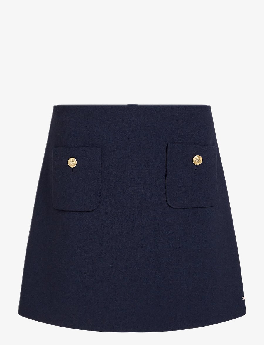 Tommy Hilfiger - PUNTO SHORT SKIRT - kurze röcke - dark night navy - 1