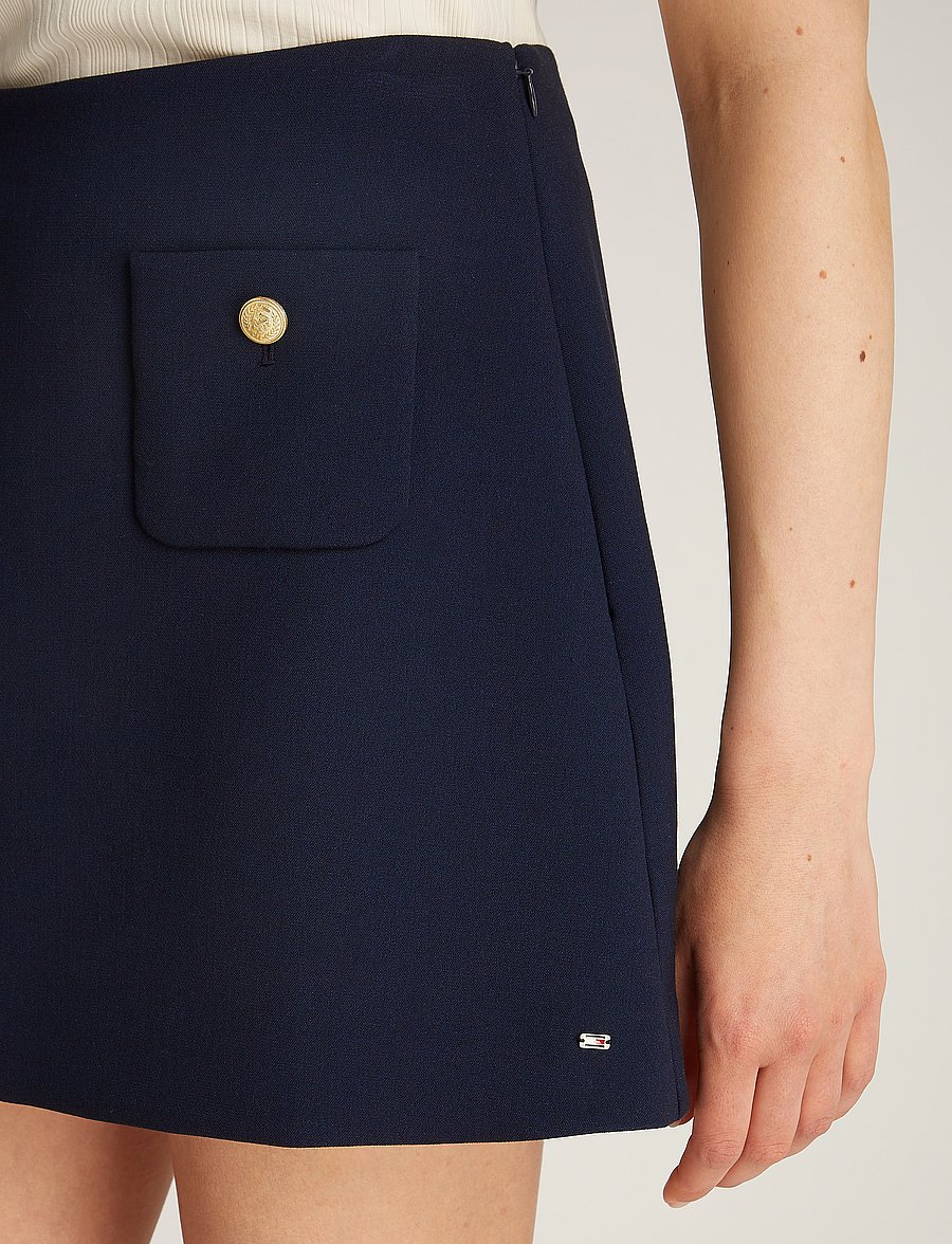 Tommy Hilfiger - PUNTO SHORT SKIRT - kurze röcke - dark night navy - 4