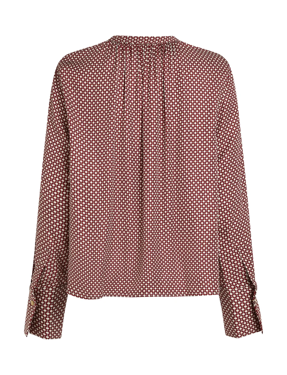 Tommy Hilfiger - FLUID VIS PRT VNECK BLOUSE - long sleeved blouses - mini geo primary red - 4