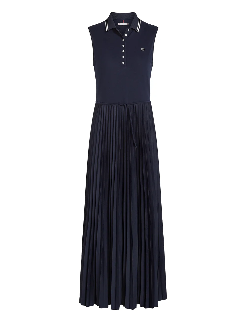 Tommy Hilfiger - SPORTY PLEATED POLO DRESS NS - t-shirtklänningar - dark night navy - 1