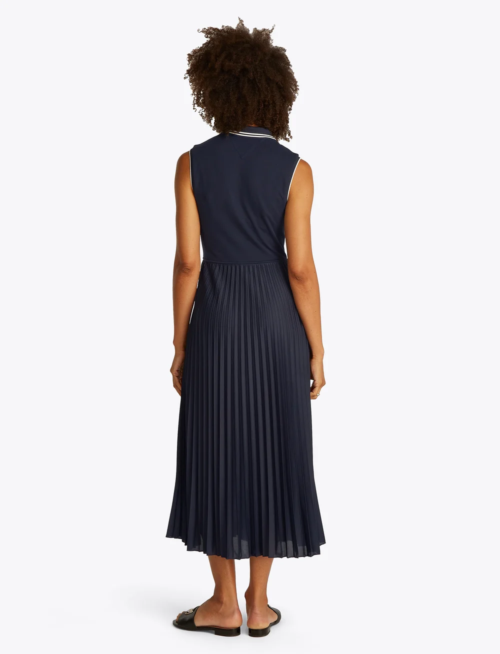 Tommy Hilfiger - SPORTY PLEATED POLO DRESS NS - t-shirtklänningar - dark night navy - 2