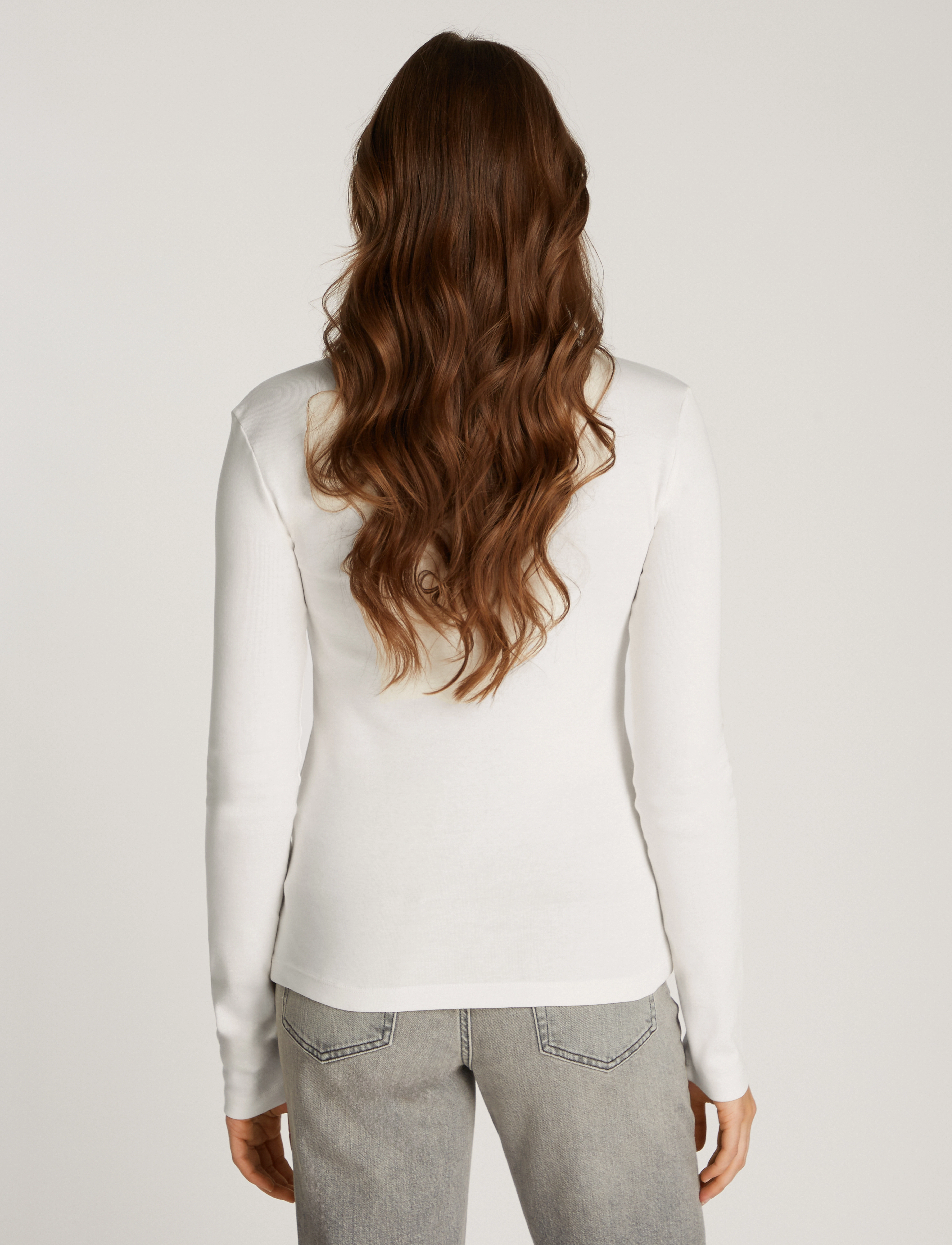 Tommy Hilfiger - SLIM GOLD BTN POLO LS - ivory petal - 2