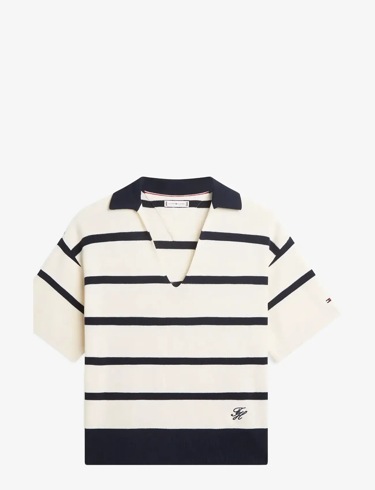 Tommy Hilfiger - MINI STP CO OPEN POLO SS SWT - polo skyrtur - big stp calico dark n navy - 1