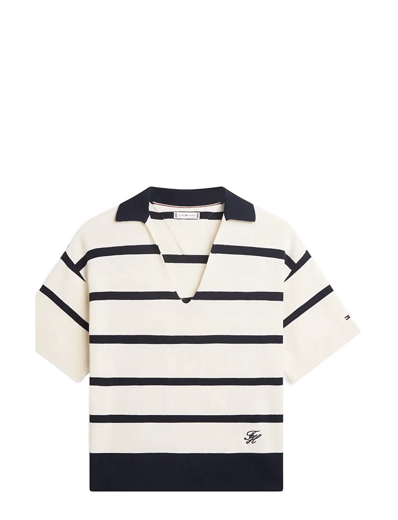 Tommy Hilfiger - CO FULL NEEDLE POLO SS SWT - poloshirts - big stp calico dark n navy - 1