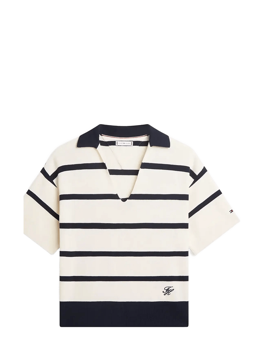 Tommy Hilfiger - CO FULL NEEDLE POLO SS SWT - poloshirts - big stp calico dark n navy - 1