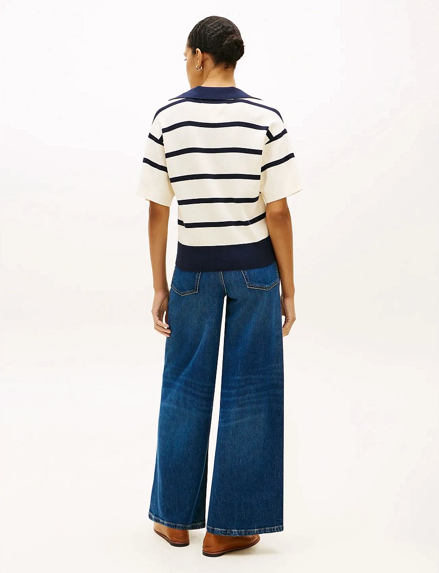 Tommy Hilfiger - CO FULL NEEDLE POLO SS SWT - poloshirts - big stp calico dark n navy - 2