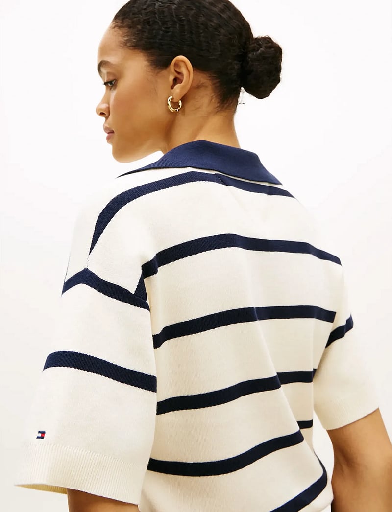 Tommy Hilfiger - CO FULL NEEDLE POLO SS SWT - poloshirts - big stp calico dark n navy - 4