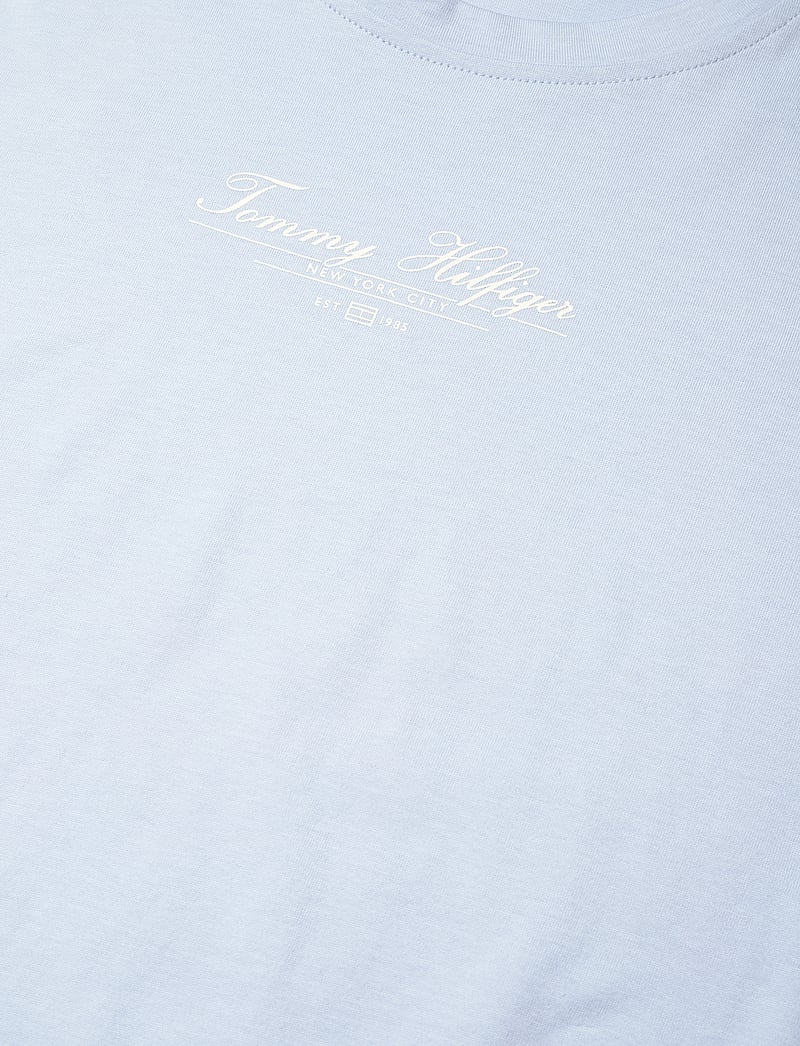 Tommy Hilfiger - REG SCRIPT C-NK TEE SS - t-shirts - breezy blue - 5