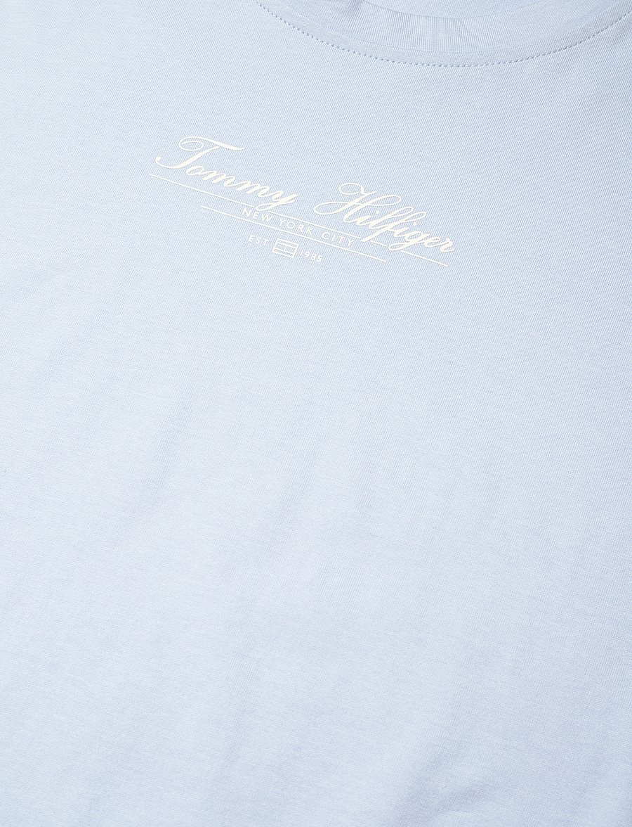 Tommy Hilfiger - REG SCRIPT C-NK TEE SS - breezy blue - 5