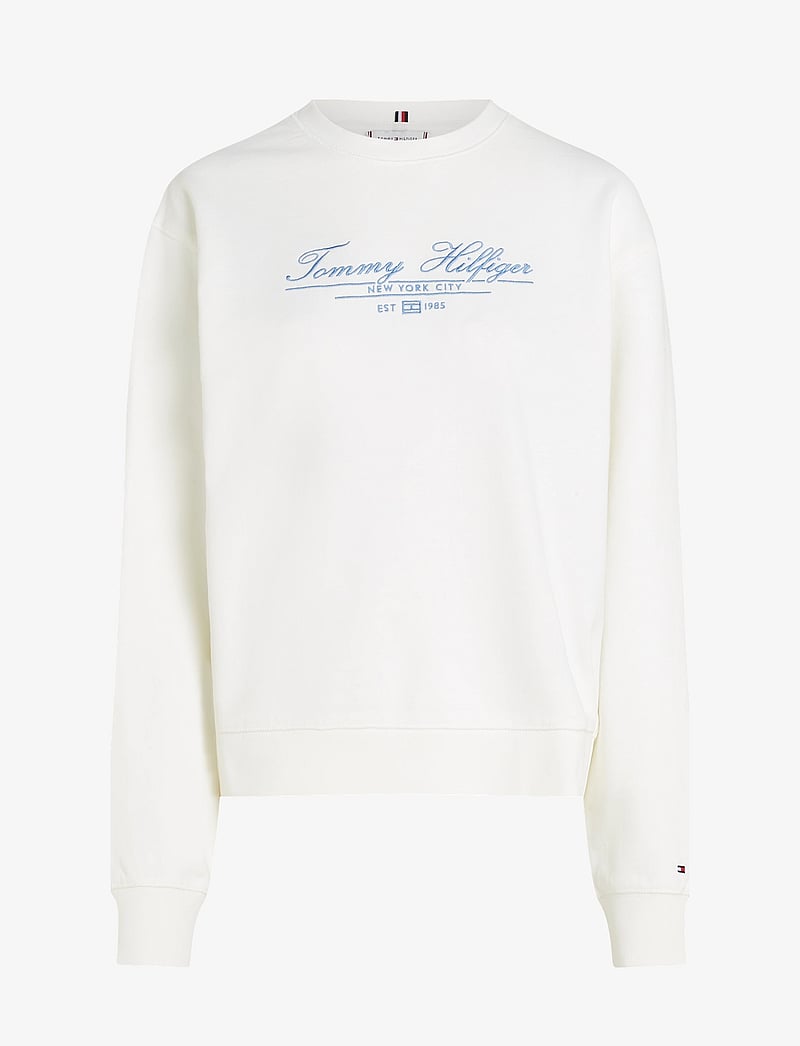 Tommy Hilfiger - REG SCRIPT SWEATSHIRT - vardagsstil - ecru - 1