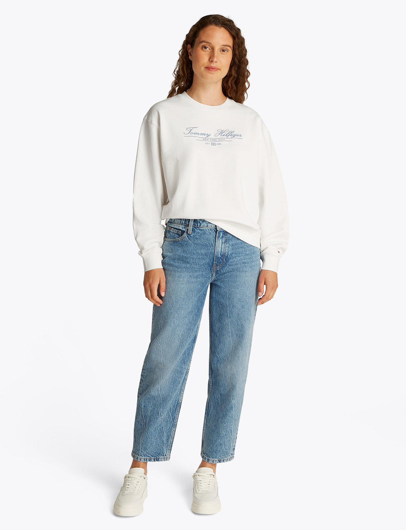 Tommy Hilfiger - REG SCRIPT SWEATSHIRT - damen - ecru - 2