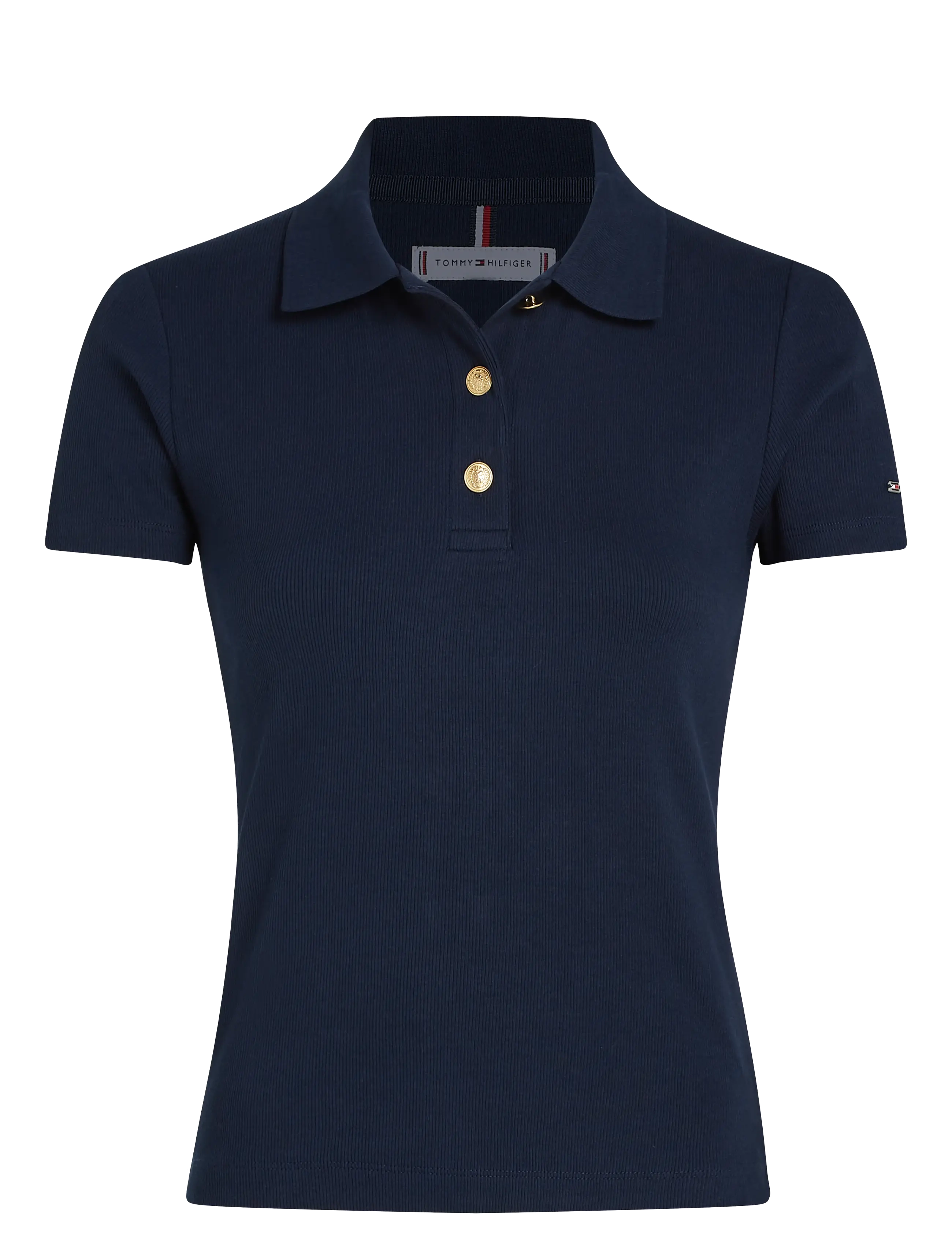 Tommy Hilfiger - SLIM GOLD BUTTON POLO SS - dark night navy - 1