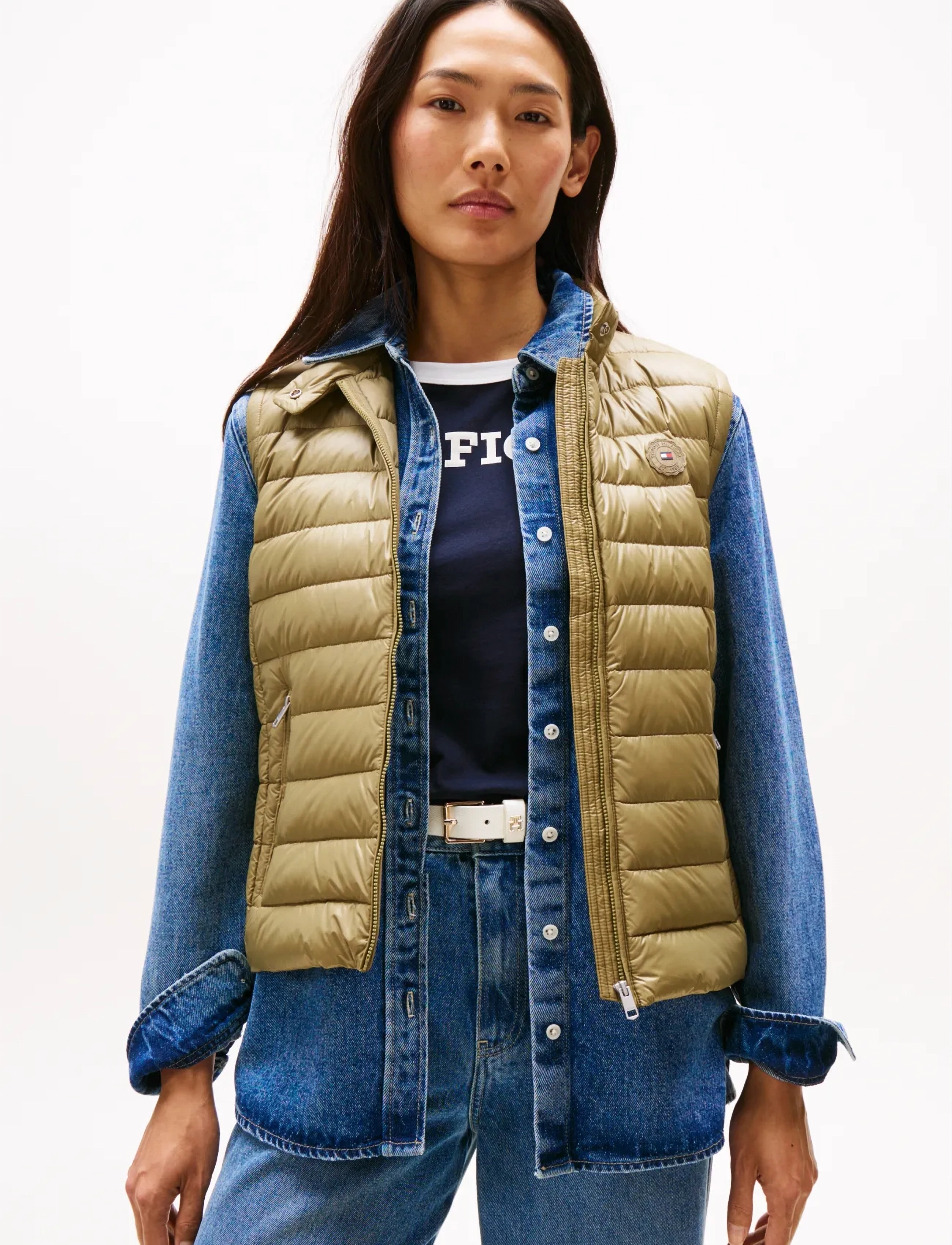 Tommy Hilfiger - UL DOWN REG MOCK NK VEST - vintage olive - 0
