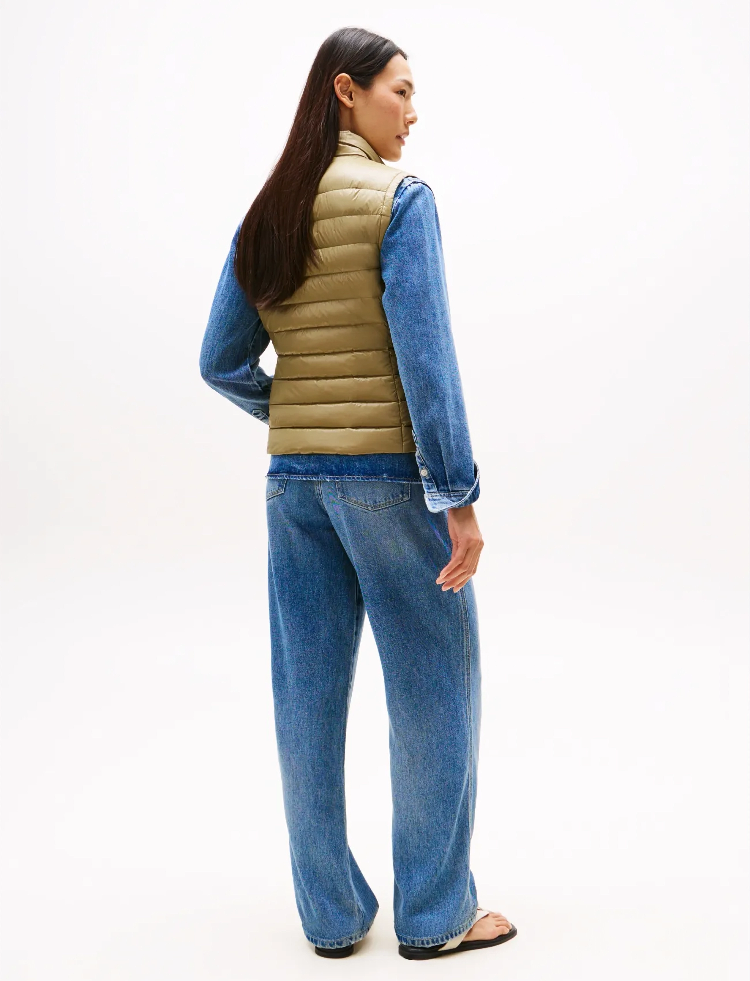 Tommy Hilfiger - UL DOWN REG MOCK NK VEST - vintage olive - 3