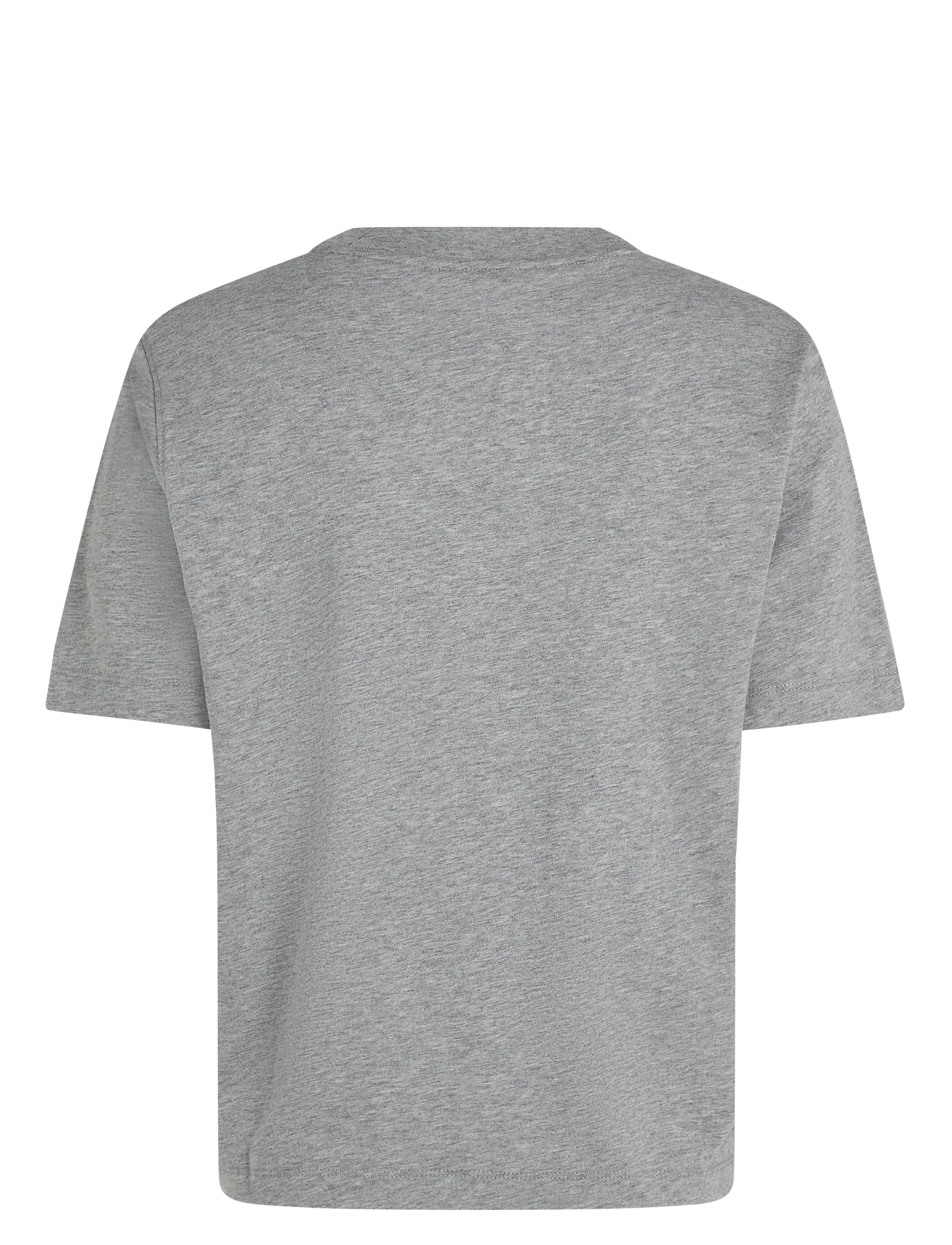 Tommy Hilfiger - MDRN OUTLINE FLAG C-NK TEE - t-shirts - light grey htr - 2