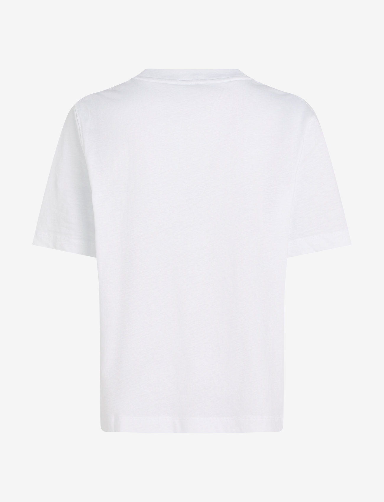 Tommy Hilfiger - MDRN OUTLINE FLAG C-NK TEE - sügisesed riided - th optic white - 1