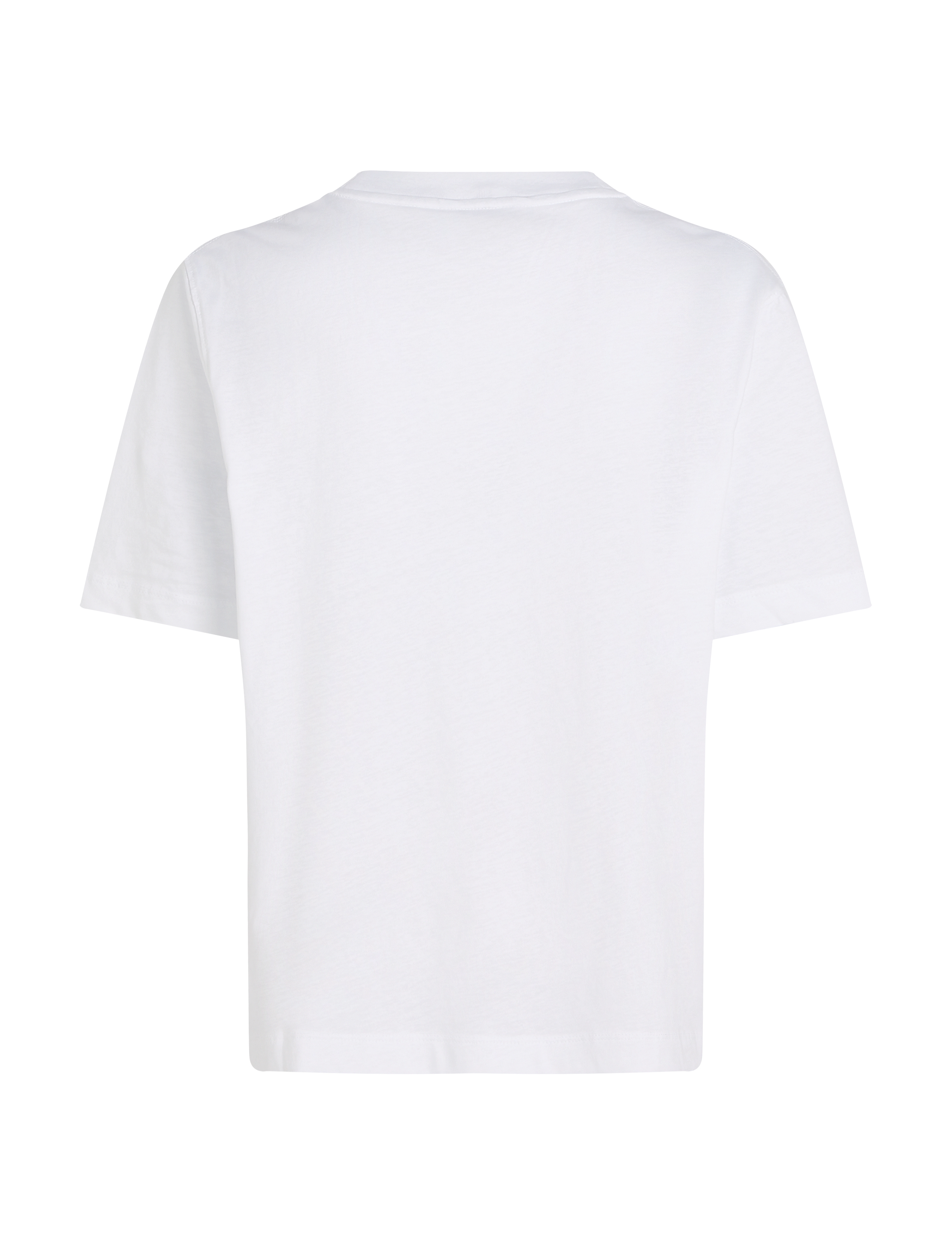 Tommy Hilfiger - MDRN OUTLINE FLAG C-NK TEE - t-krekli - th optic white - 2