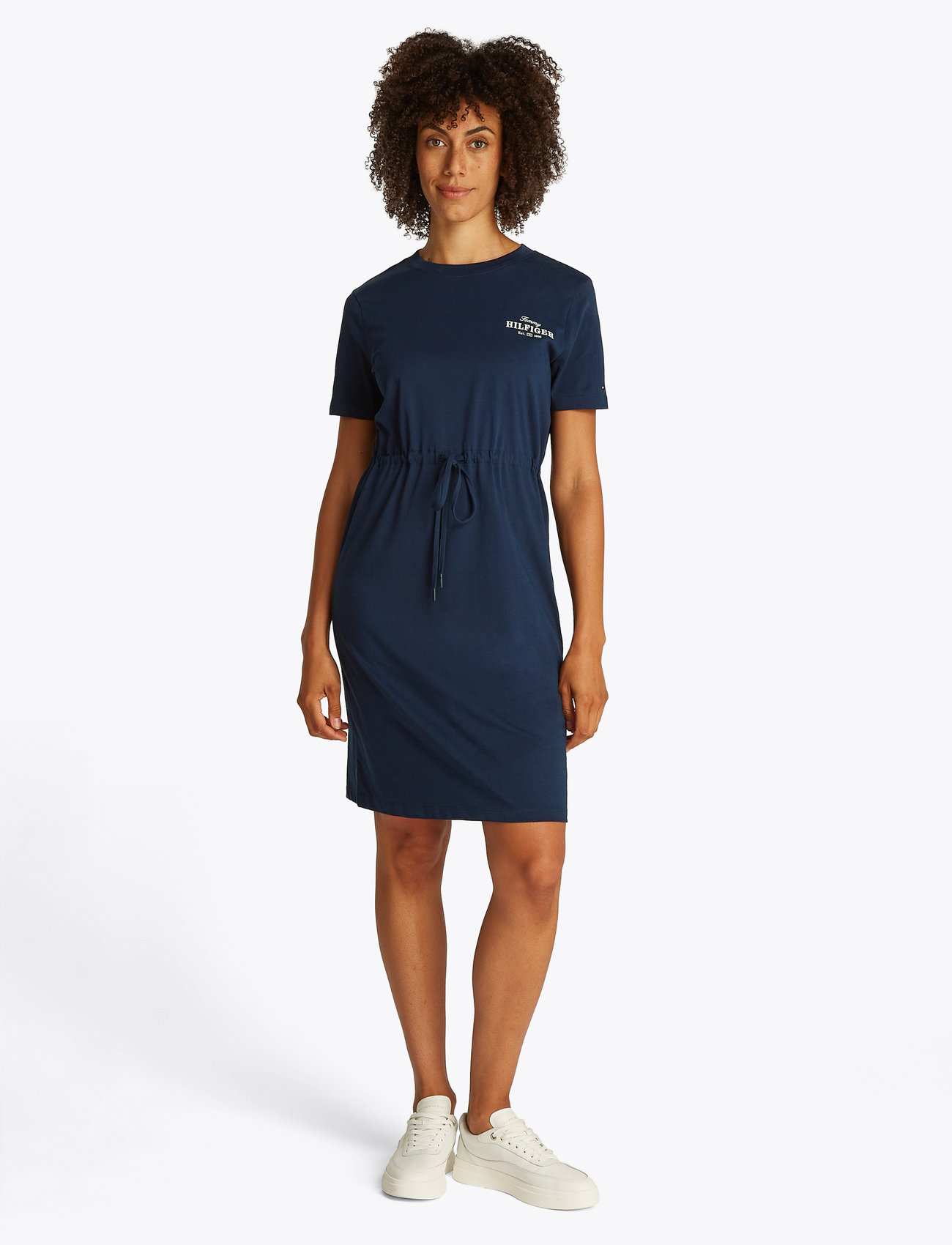 Tommy Hilfiger - HILFIGER TEE DRESS - sommarklänningar - dark night navy - 0