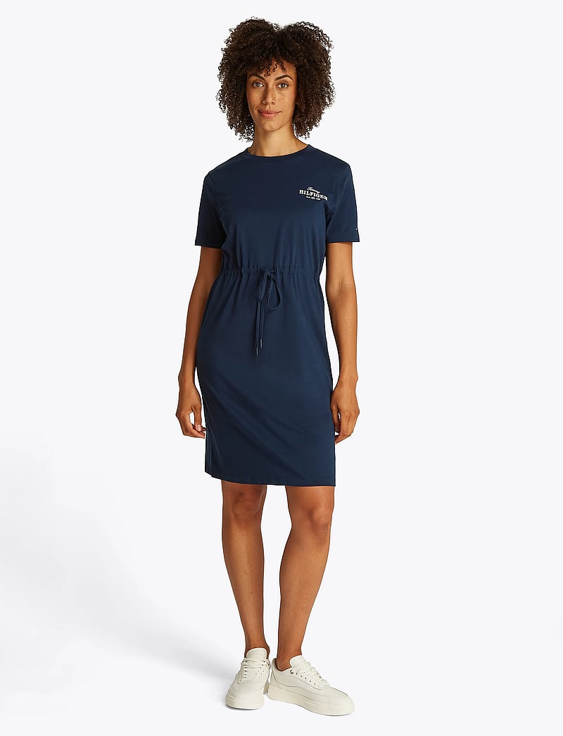 Tommy Hilfiger - HILFIGER TEE DRESS - sommarklänningar - dark night navy - 0