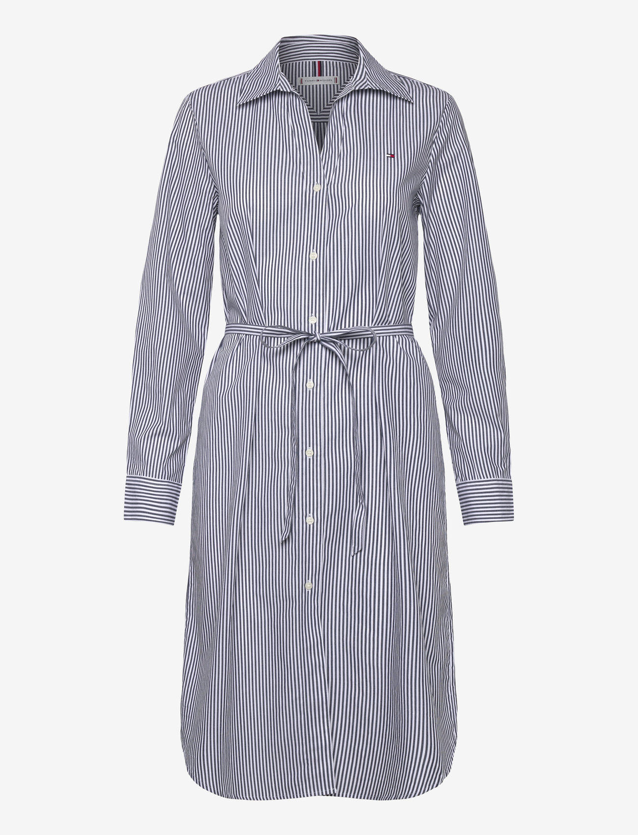 Tommy Hilfiger - ESS POPLIN REGULAR SHIRT DRESS - classic ithaca/ dark night navy - 0