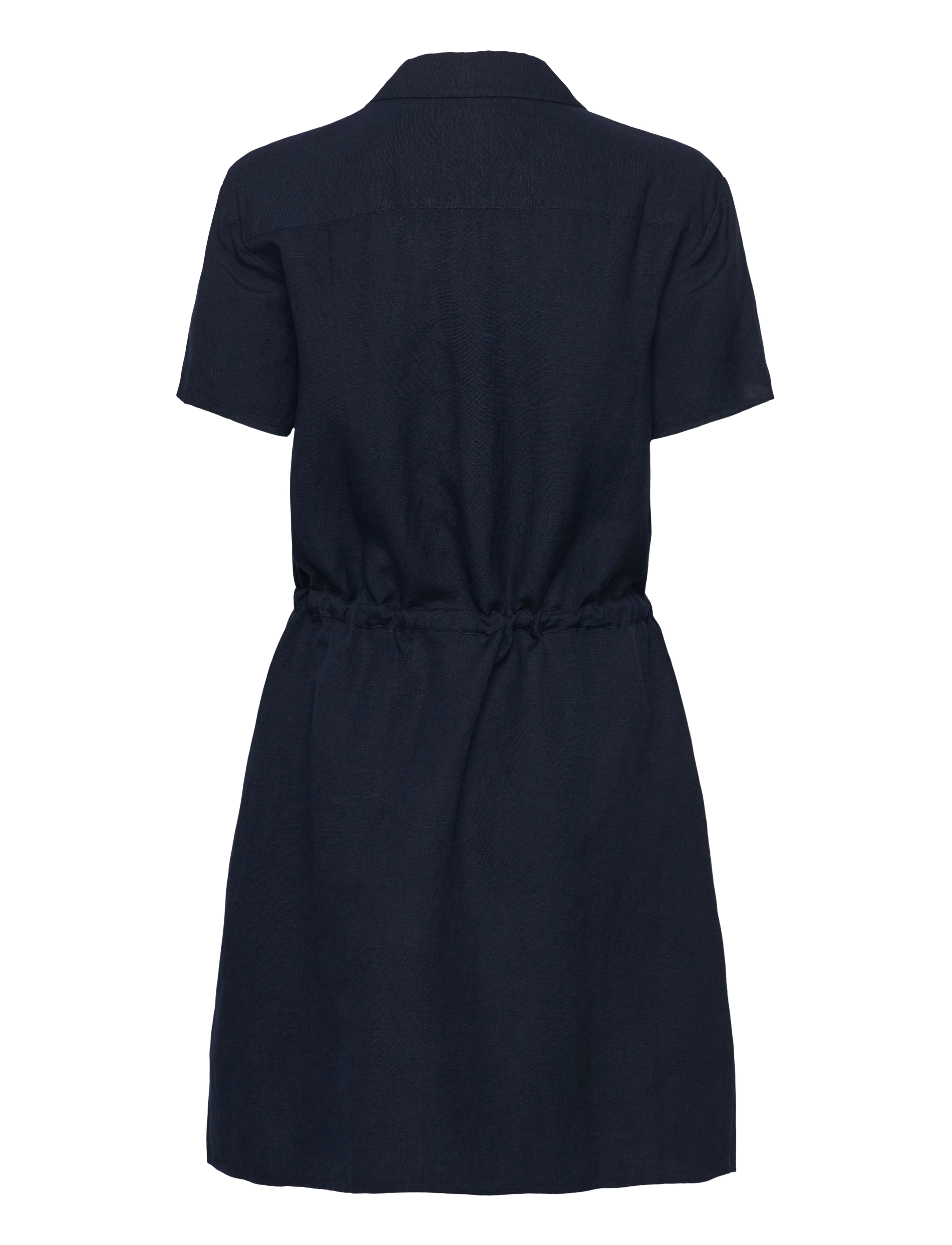 Tommy Hilfiger - TEXTURED LINEN S/S SHORT DRESS - overhemdjurken - dark night navy - 1