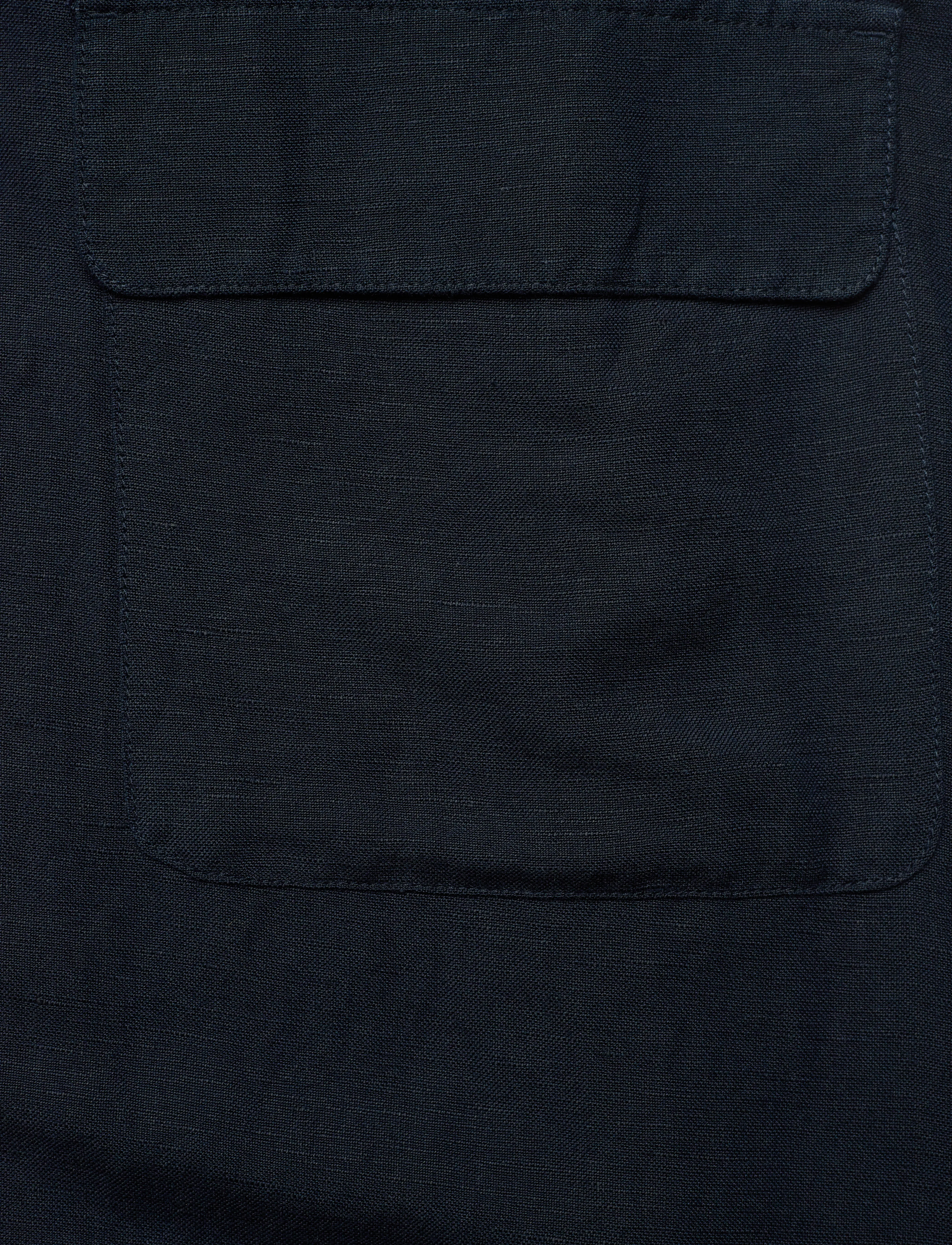 Tommy Hilfiger - TEXTURED LINEN S/S SHORT DRESS - overhemdjurken - dark night navy - 5