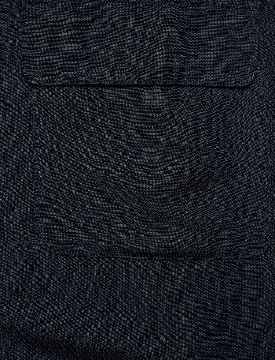 Tommy Hilfiger - TEXTURED LINEN S/S SHORT DRESS - overhemdjurken - dark night navy - 5