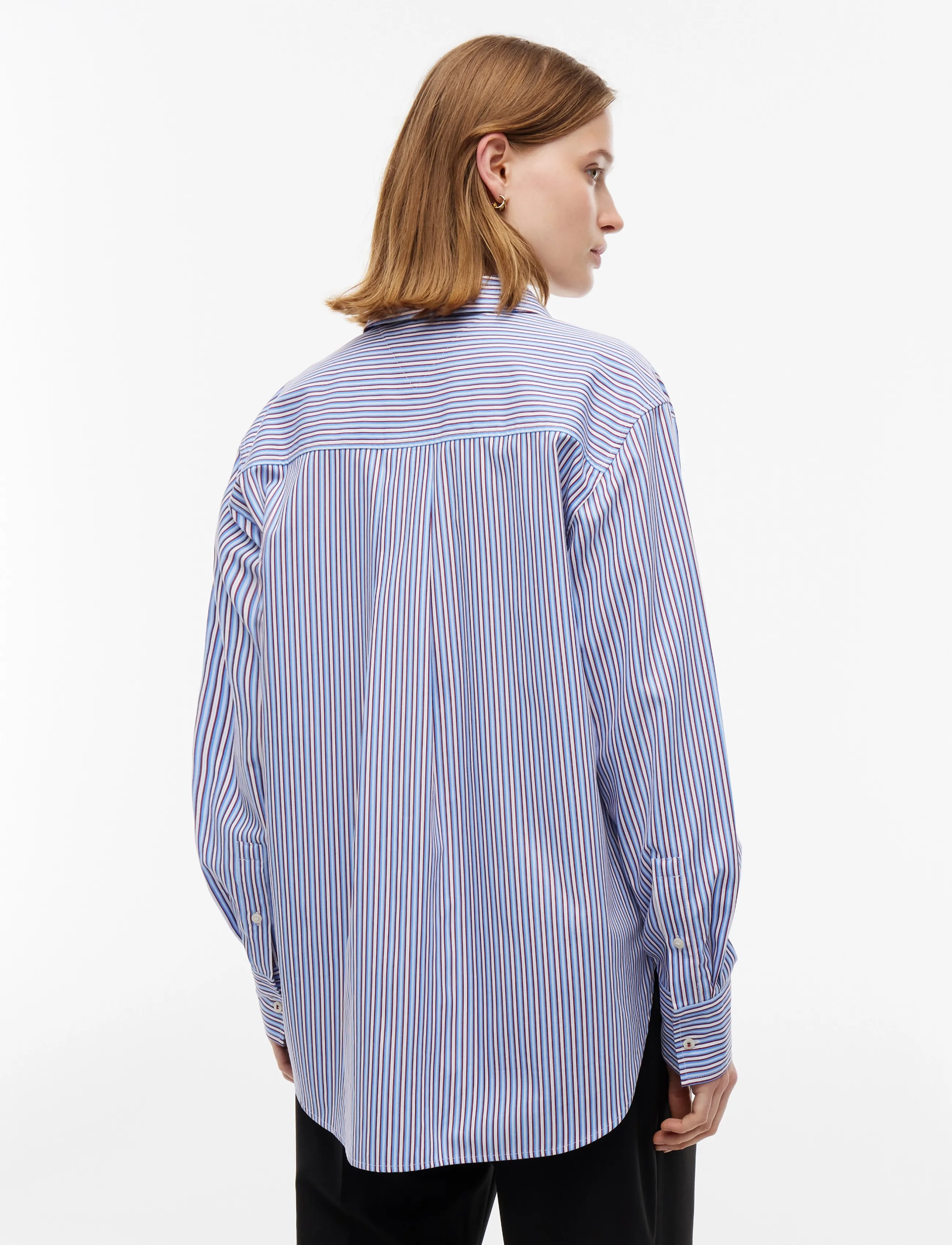 Tommy Hilfiger - ESS POPLIN EASY FIT SHIRT - pikkade varrukatega särgid - blue burgundy multi stripe - 2