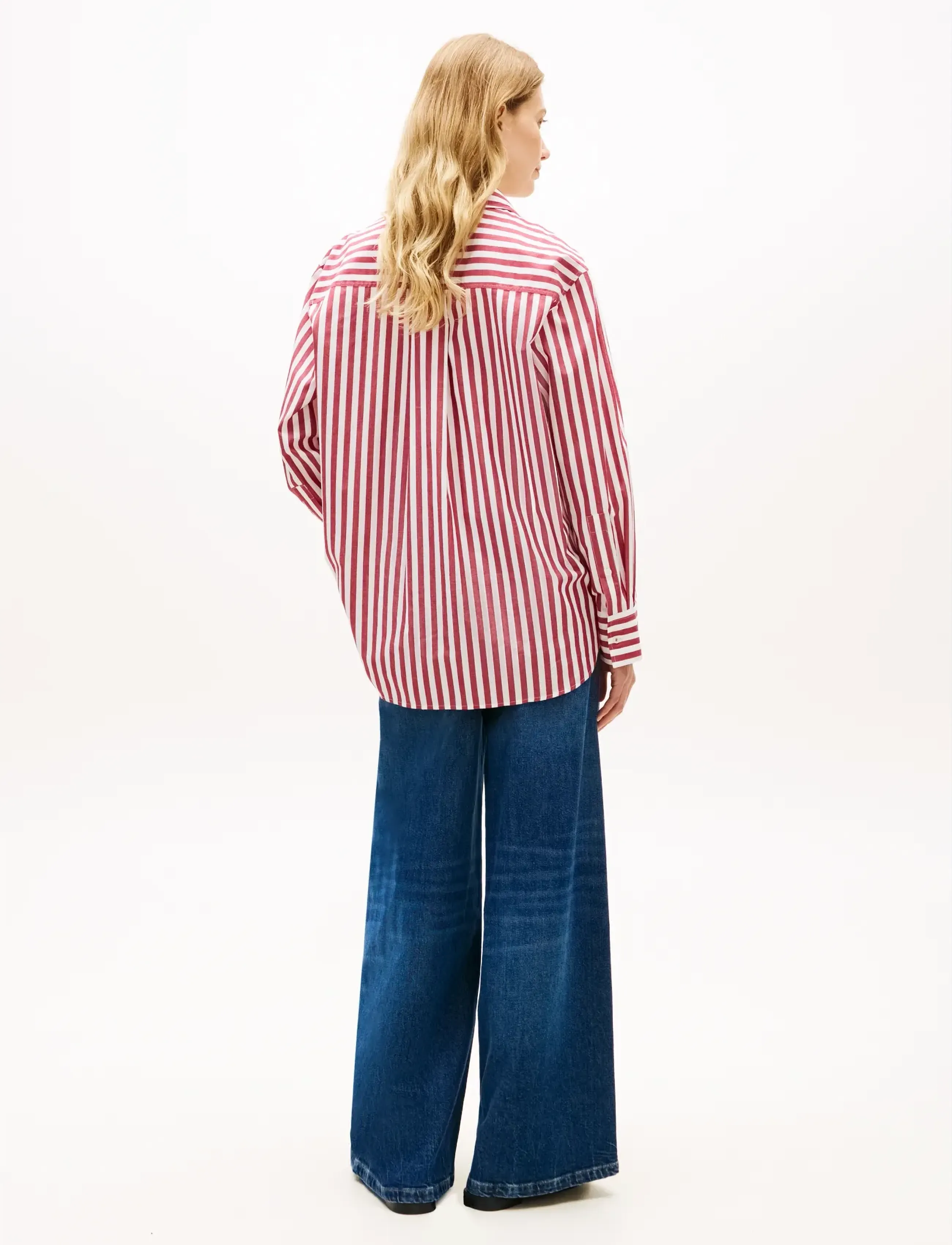 Tommy Hilfiger - ESS POPLIN EASY FIT SHIRT - langærmede skjorter - wide banker stp ecru liberty red - 2