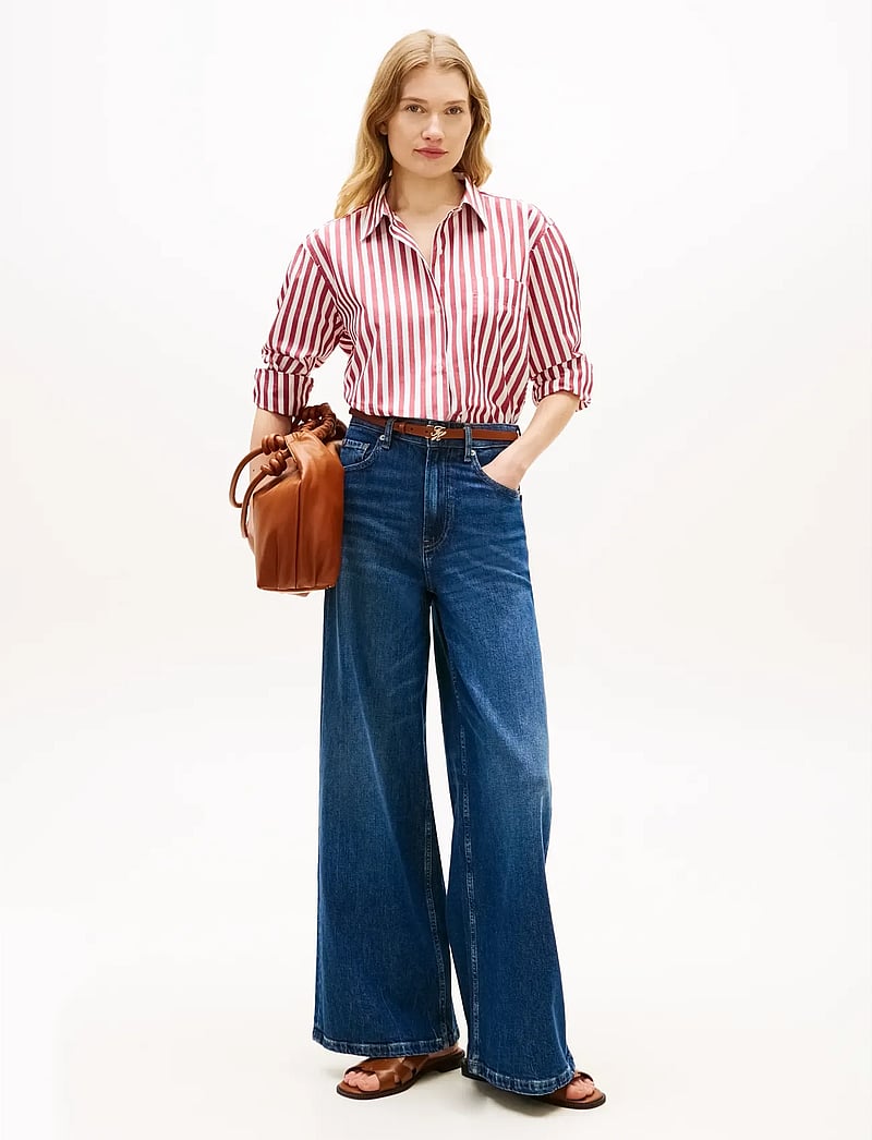 Tommy Hilfiger - ESS POPLIN EASY FIT SHIRT - långärmade skjortor - wide banker stp ecru liberty red - 3