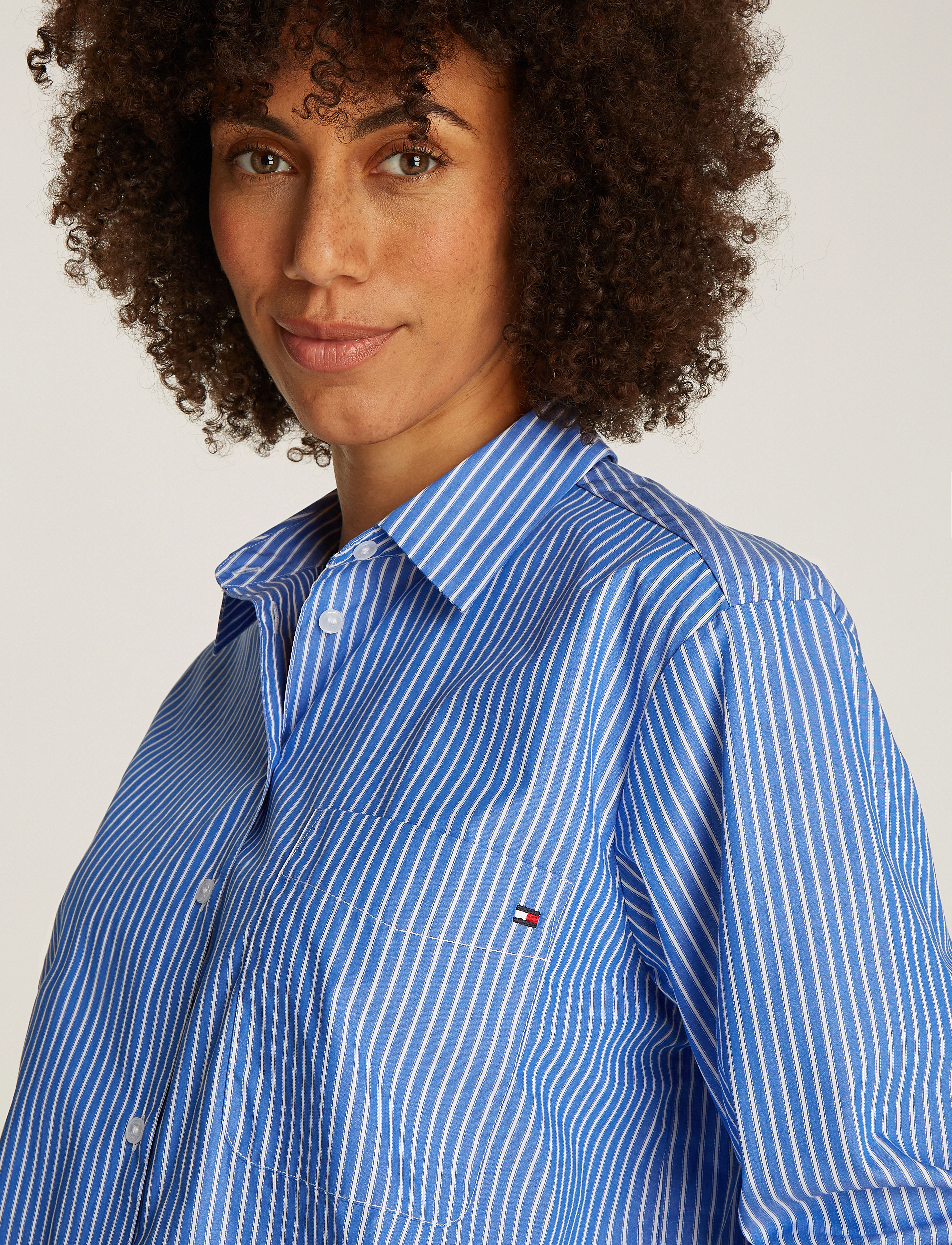 Tommy Hilfiger - ESS POPLIN EASY FIT SHIRT - langærmede skjorter - blue stp - 3